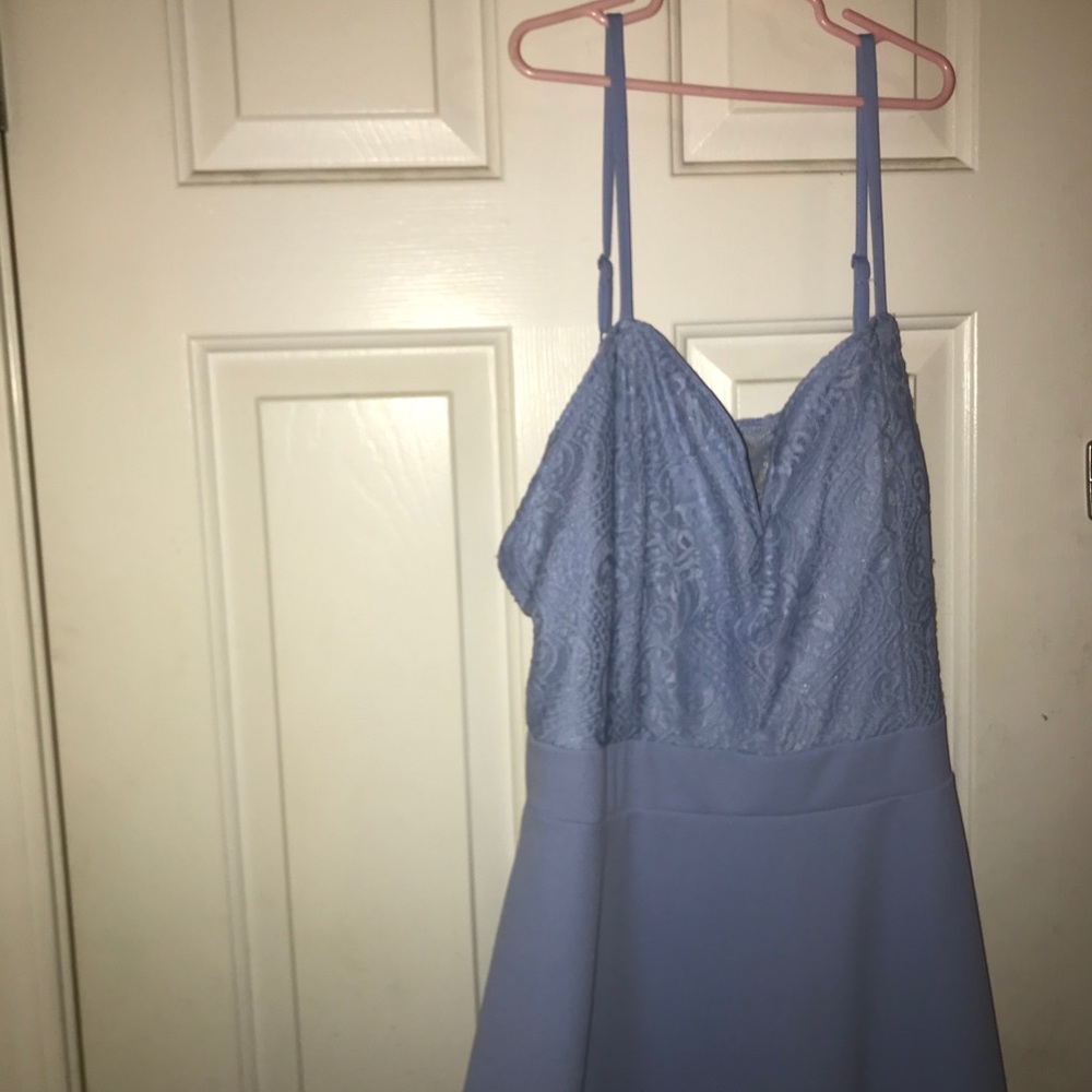 A blue dress